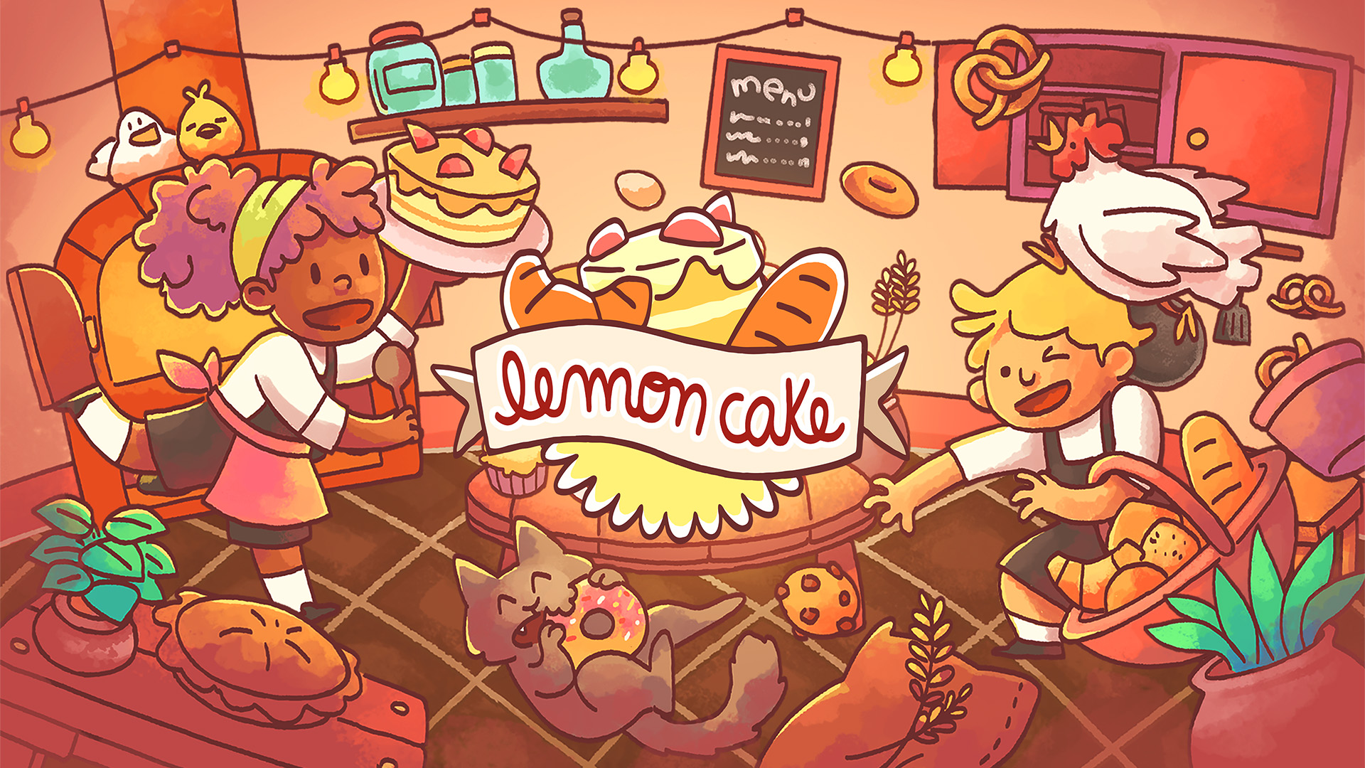 Lemon Cake keyart, image of game bakery